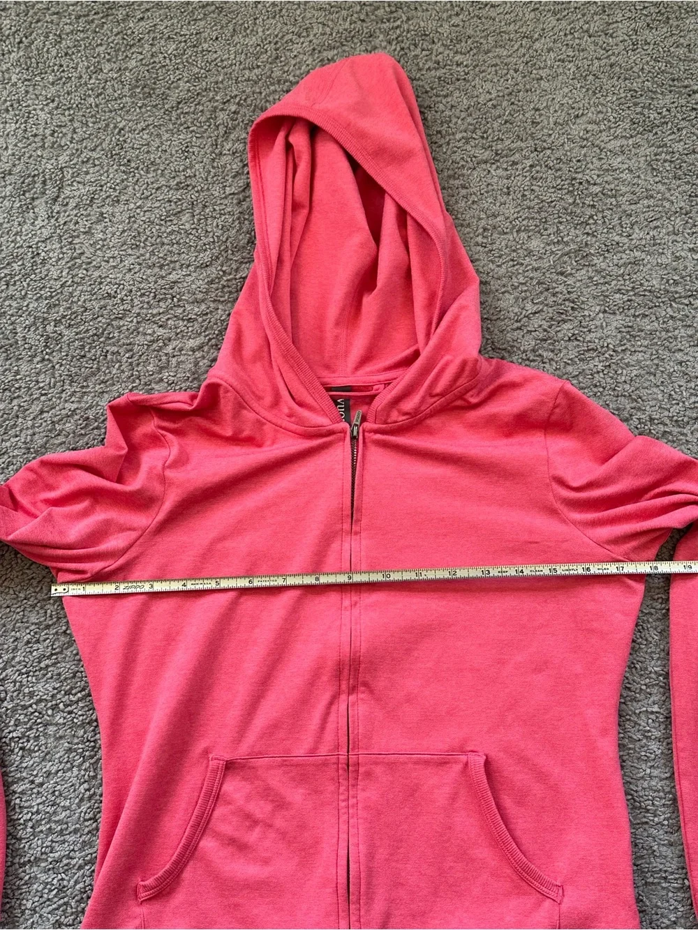 Vuori Halo Mini Full Zip Hoodie Pink Small - Picture 8 of 10